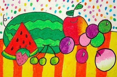 好吃的 水果儿童画作品欣赏