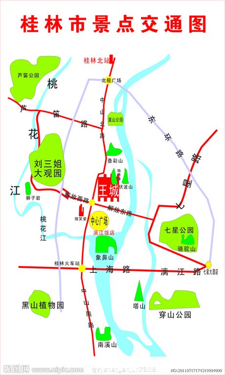 桂林旅游路线图_360图片