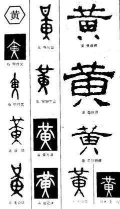 黄字的 书法写法_ 黄字怎么写_【黄】字的