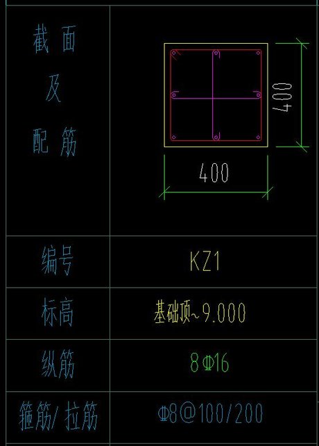 柱配筋图