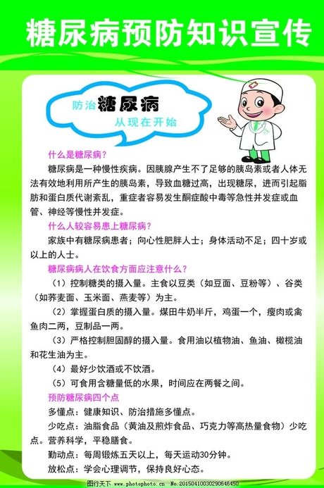 糖尿病预防知识宣传图片
