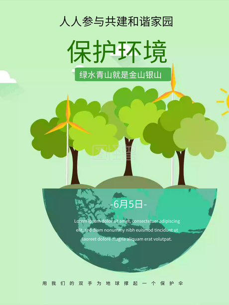 世界 环境日 保护环境宣传海报