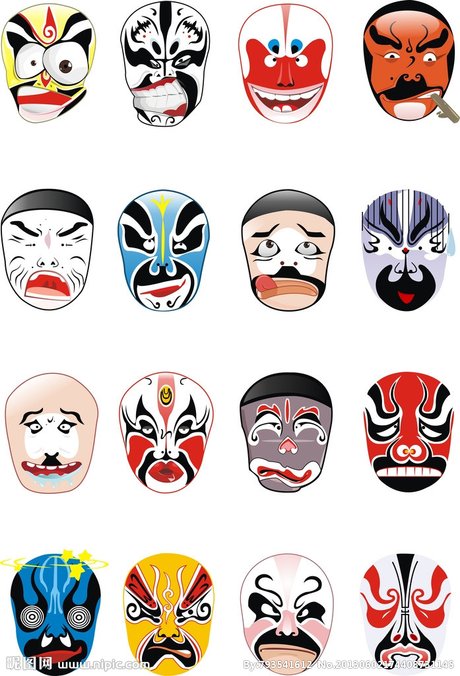 表情脸谱设计图__传统文化_文化 艺术