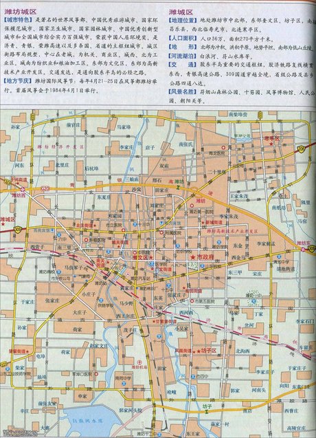 潍坊市城区地图
