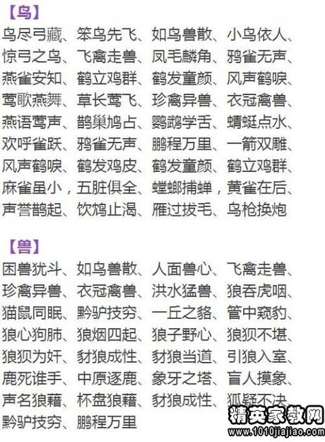 带有 动物的成语大全