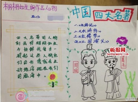四大名著手抄报_360图片