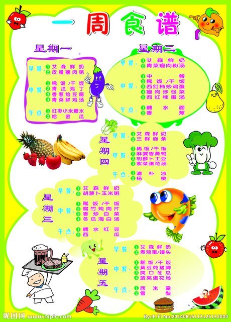 幼儿园食谱图片