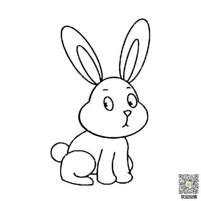 可爱 小兔子儿童画     _可爱 小兔子儿童绘画图