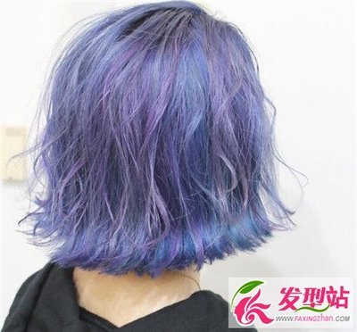 紫色头发图片 紫色头发颜色大全 雾蓝色头发图片 鸢尾蓝色头发图片