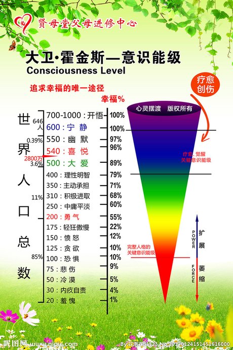 大卫霍金斯意识能级图片