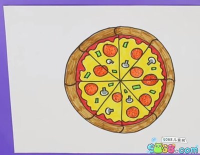 披萨儿童画
