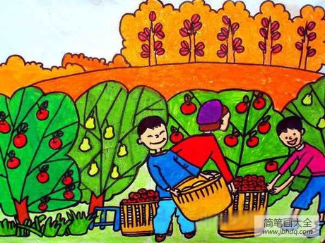 [丰收的喜悦的句子]丰收的喜悦,有 关于秋天的儿童画