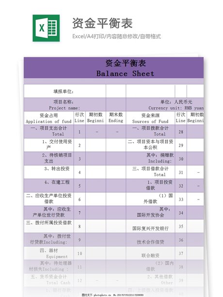 平衡表格式 资金平衡表样本 资金平衡表怎么做 财务收支平衡表模板