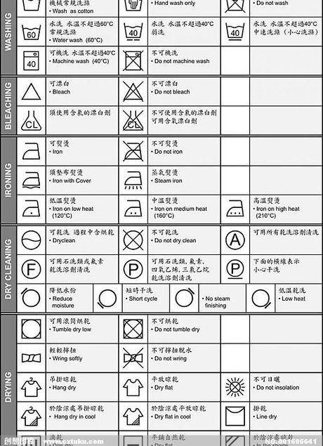 衣物洗涤标志_装修图片