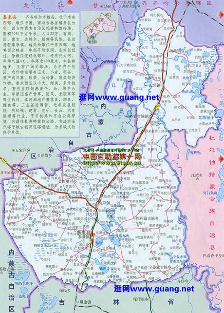 齐齐哈尔市 甘南县地图