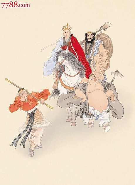 孙悟空之三打白骨精幼儿绘画