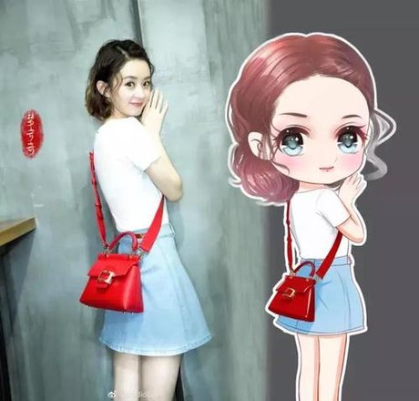 明星卡通人物头像 杨紫卡通头像可爱 卡哇伊卡通女孩头像 赵丽颖微信