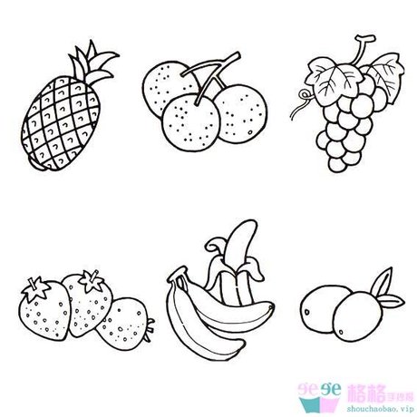 水果怎么画_ 儿童画水果简笔画练习图片