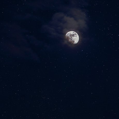 月亮 月球 夜晚 天空 苹果 手机高清 壁纸 2732x2
