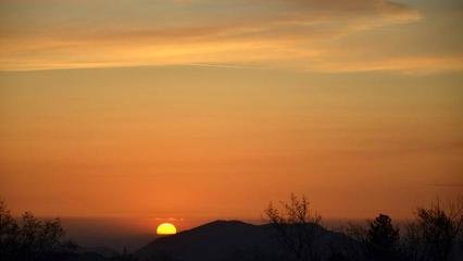 夕阳红,高清壁纸, 风景