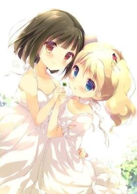 女女动漫百合情侣亲吻头像一对
