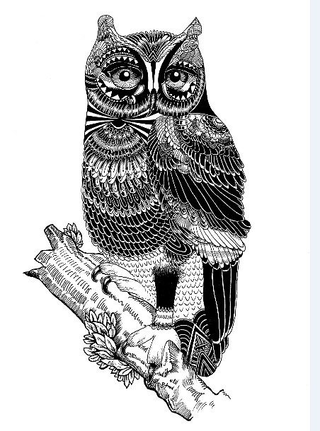 黑白线描装饰画_360图片