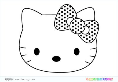 hello kitty猫头像简笔画图片- 卡通简笔画- 简笔画网