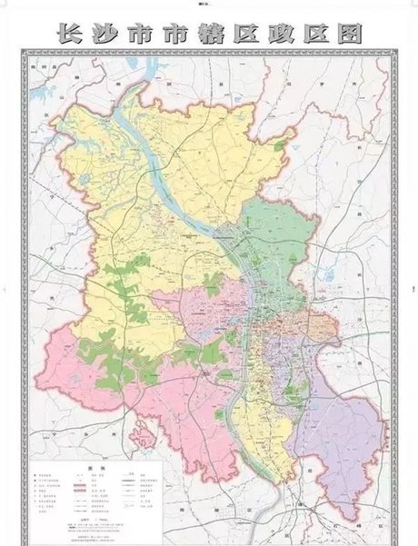 长沙市行政区划图 长沙市城市总体规划 长沙市岳麓区地图 长沙市雨花