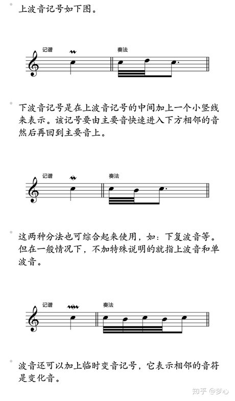 乐理基础知识--装饰音记号