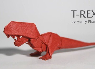 侏罗纪世界》 折纸暴龙霸王龙的 折纸视频教程