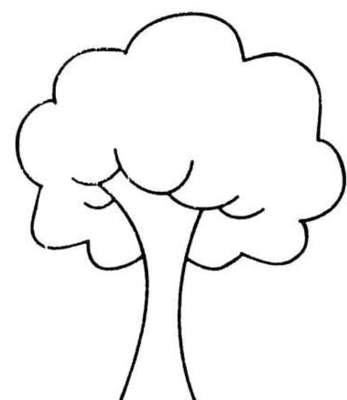 参天大树怎么画简单图片
