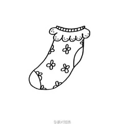 袜子的简笔画怎么画