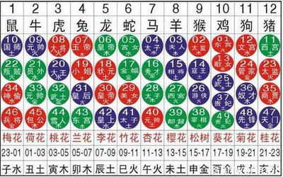 12生肖图表