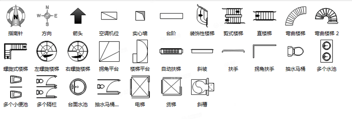 各种门的平面设计符号 道