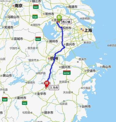 上海到义乌多少公里