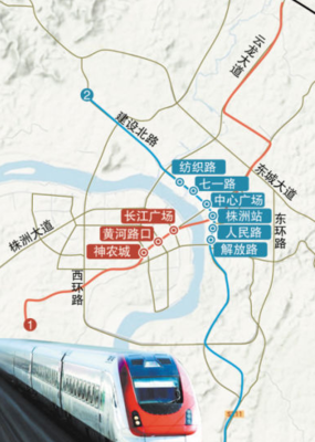 长沙到株洲地铁线路图