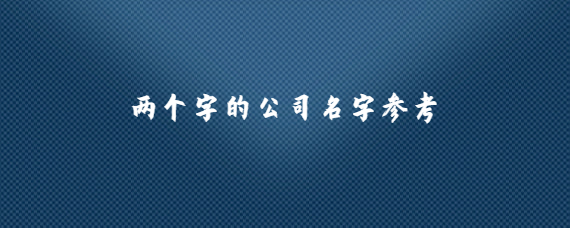 两个字的公司名字大全