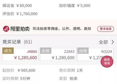 司法拍卖佣金收费标准