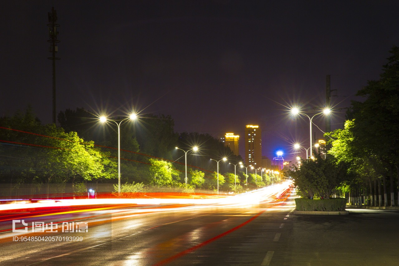 马路夜景图片素材-免费可商用-高清下载-快剪辑