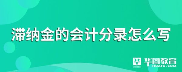 税款滞纳金的会计分录