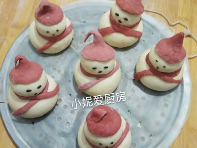 雪人馒头制作方法