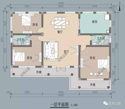 平层别墅户型图