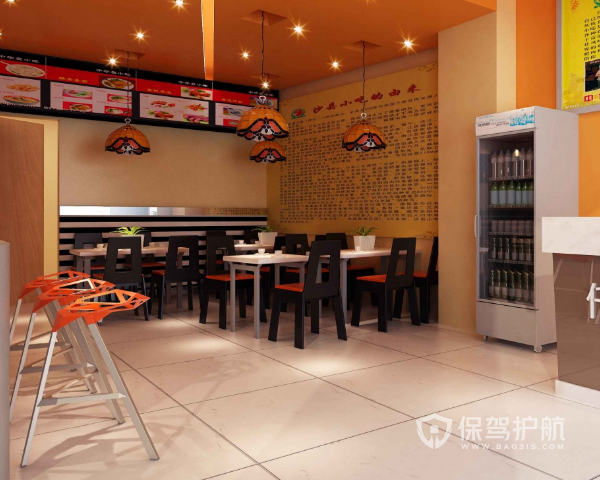 小吃店隔断装修效果图