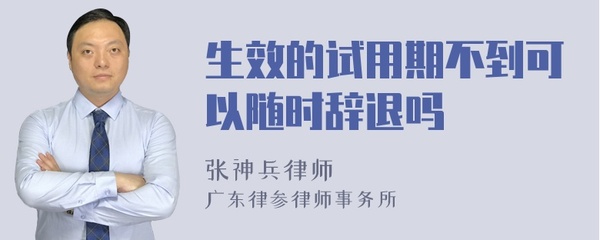 试用期可以随时辞退吗