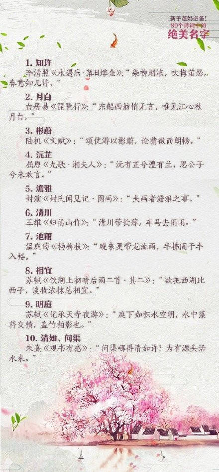 古诗的网名