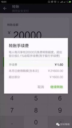 提现20000微信手续费多少