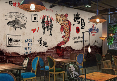 小型烤鱼店装修效果图