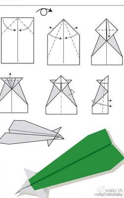纸飞机的叠法