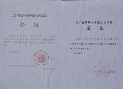 法院开庭公告