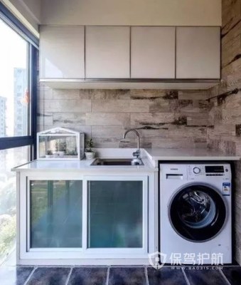 阳台洗衣机柜子装修效果图